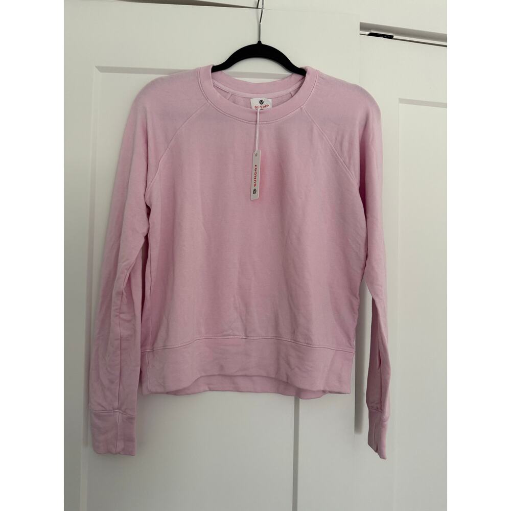 $124 New Sundry Raglan Sweatshirt - Pink - Small - Picture 4 of 10